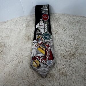 Coca Cola Black and‎ Red Novelty Tie